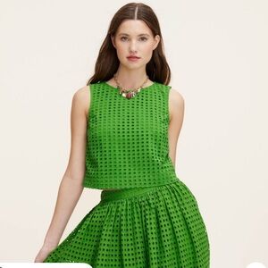 Kate Spade eyelet shell tank green top Sleeveless women’s XXS x target blouse